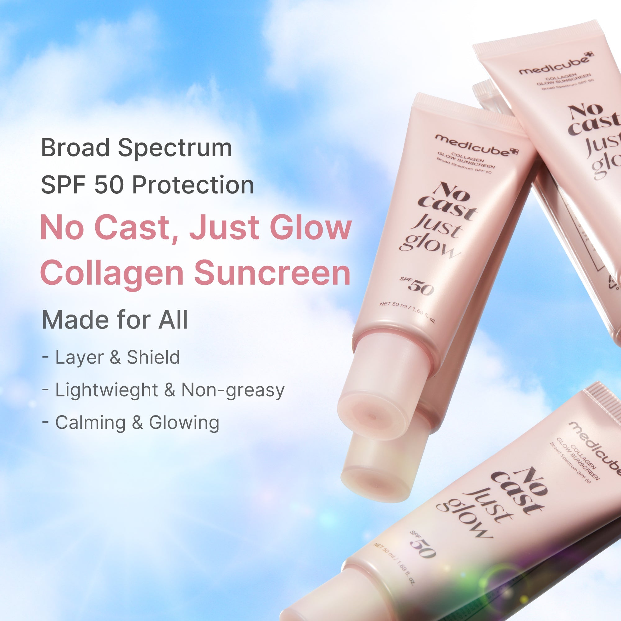 [Subscr.] No Cast Just Glow Collagen Sunscreen