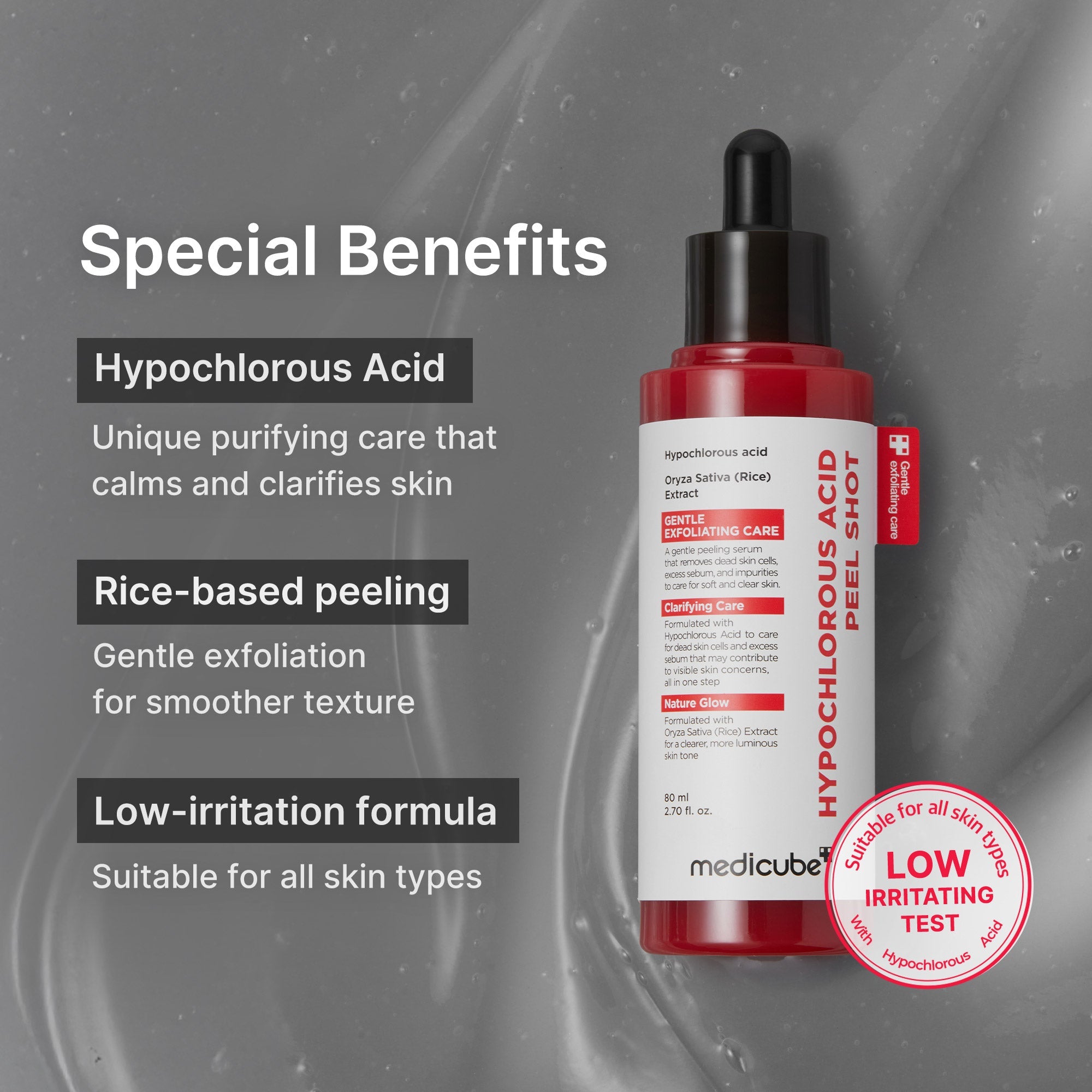 Hypochlorous Acid Rice Peel Shot