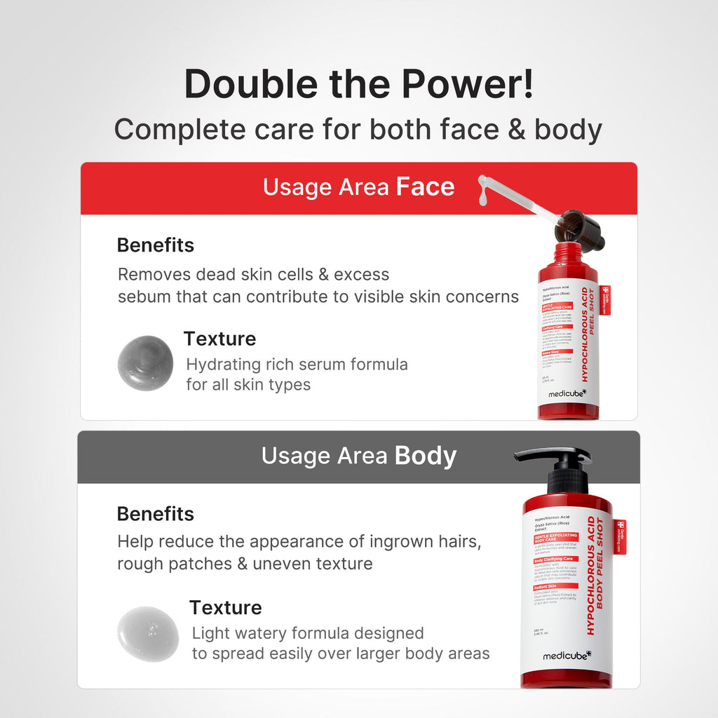 Hypochlorous Acid Rice Body Peel Shot