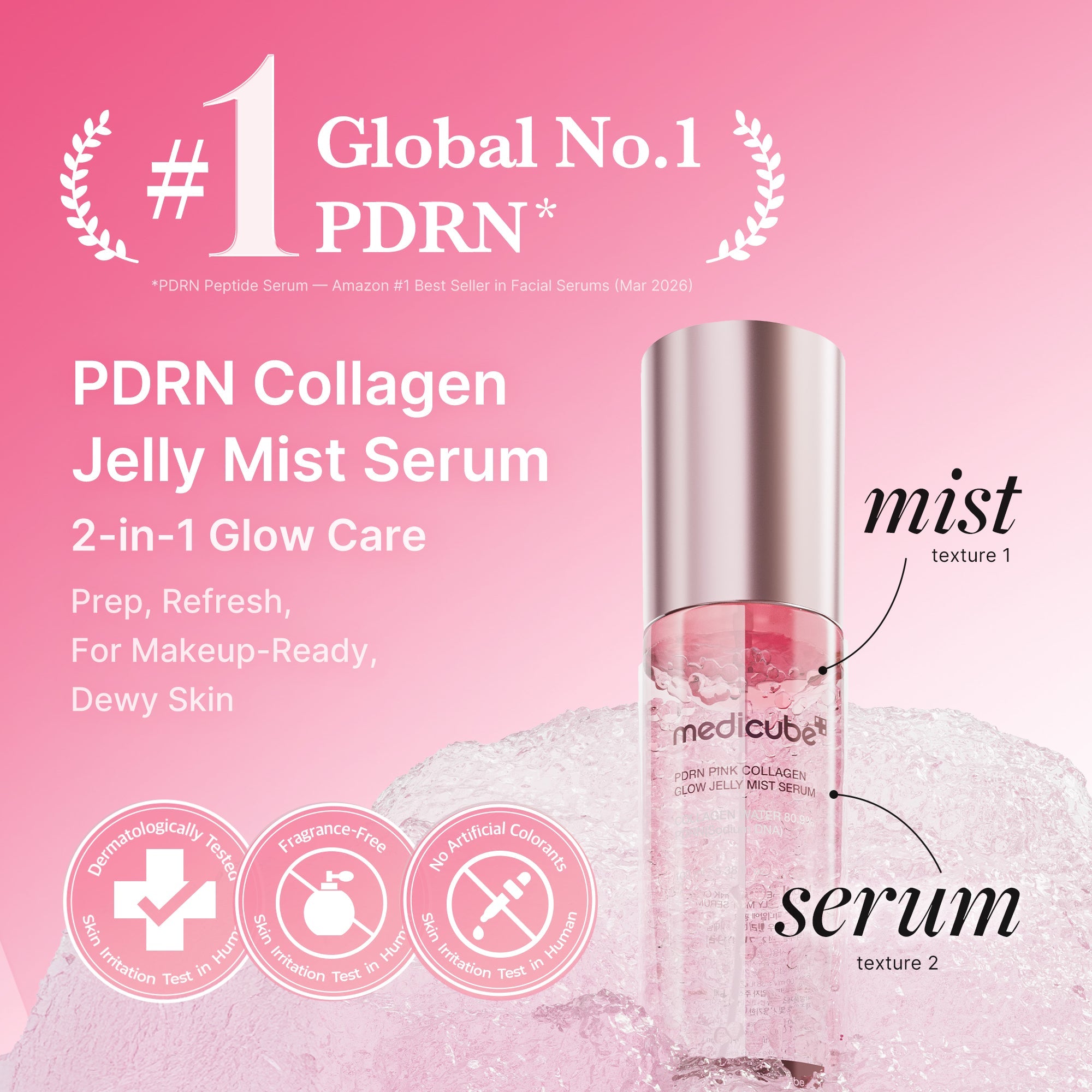 PDRN Pink Collagen Glow Jelly Mist Serum